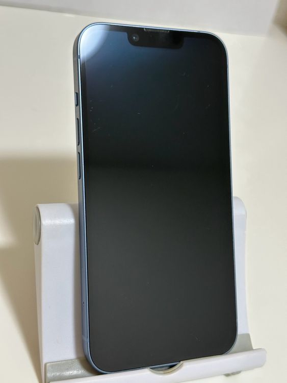 ���Хåƥ꡼87% SIM�ե꡼ iPhone14 128GB �֥롼