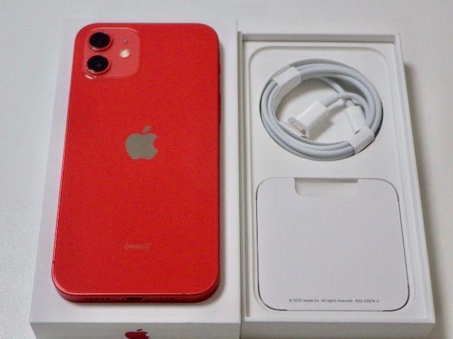 美品iPhone12 本体128 レッド ムスビー｜超美品 SIMフリー iPhone12 128GB レッド 電池86