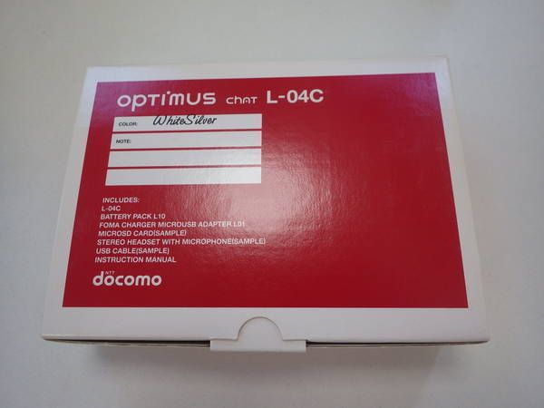 ̤���� docomo optimus L-04C ����С�