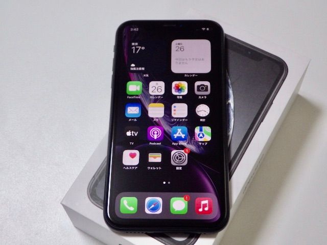 2252 極美品新品級☆電池新品☆iPhoneXR 64GB SIMフリー☆ ムスビー|新品同様 SIMフリー iPhoneXR 64GB 電池96% ブラック