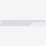 ̤Apple Watch SE(2)GPS+Cellular 40mm 饤