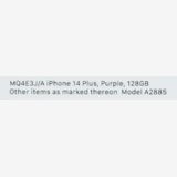 ����꡼��Х��������̤���� iPhone 14 Plus �ѡ��ץ� 128GB SIM�ե꡼��
