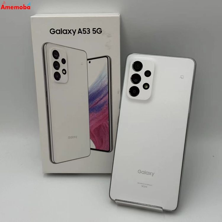 Galaxy A53 5G 128GB ��������ۥ磻�� SCG15 AU��SIM�ե꡼ ����