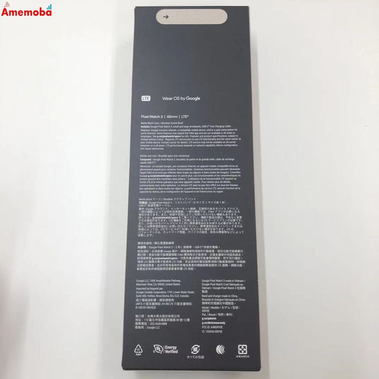 Google Pixel Watch3 45mm LTE��ǥ� 32GB Matte Black G