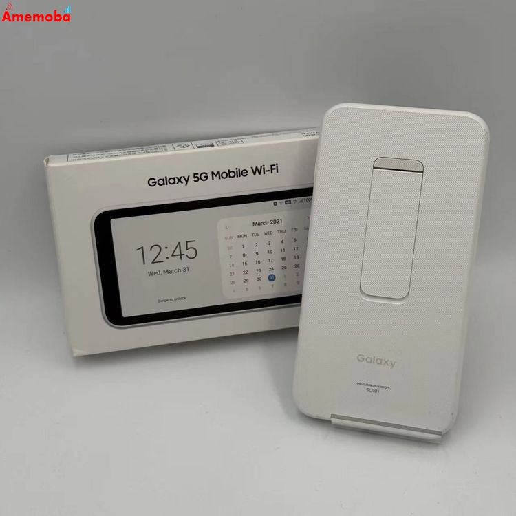 ��®ȯ��Galaxy 5G Mobile Wi-Fi SCR01 ** �ۥ磻�� AU��SIM�ե꡼