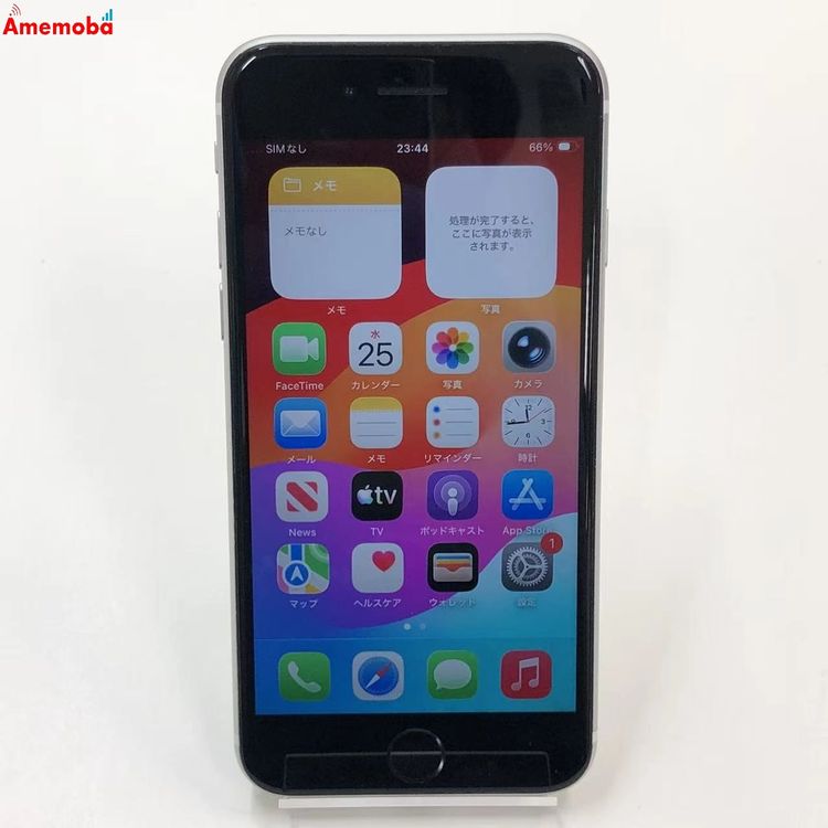 ��®ȯ��iPhoneSE ��2���� 128GB �ۥ磻�� MHGU3J/A AU��SIM�ե꡼ ����