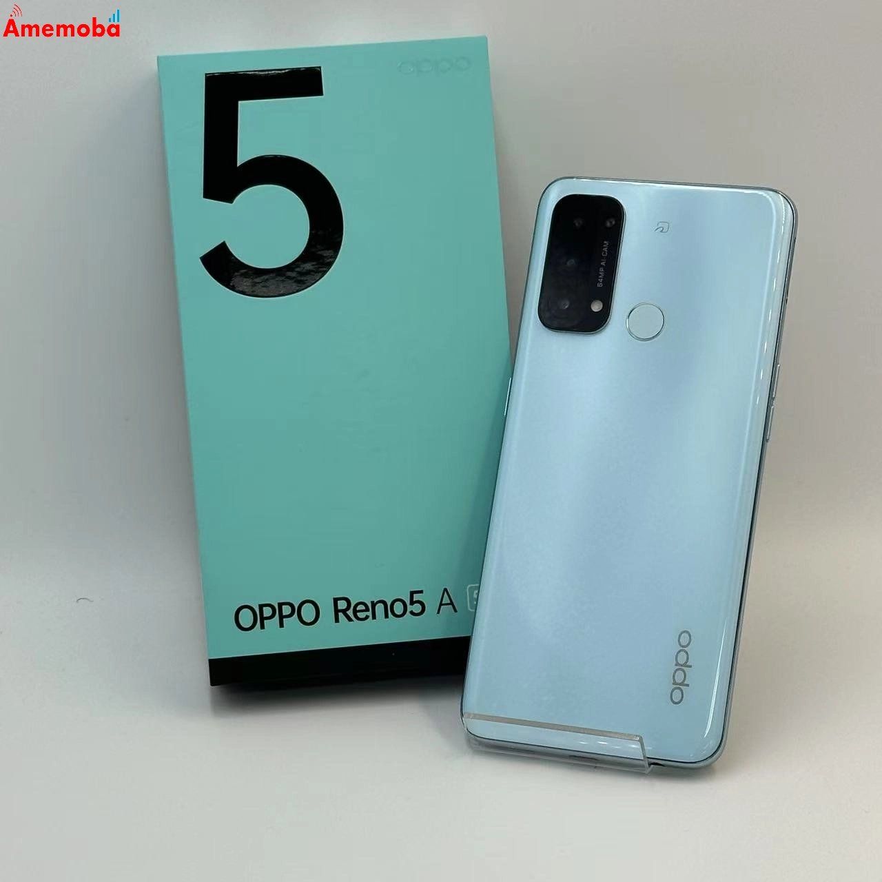 OPPO Reno 5A アイスブルー SIMフリー 128GB ムスビー|爆速発送OPPO Reno5 A 6GB 128GB アイスブルー A103OP