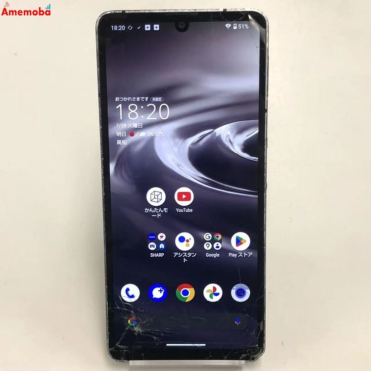 ��®ȯ��AQUOS sense6s 4GB/64GB �֥�å� SHG07 SIM�ե꡼ �������
