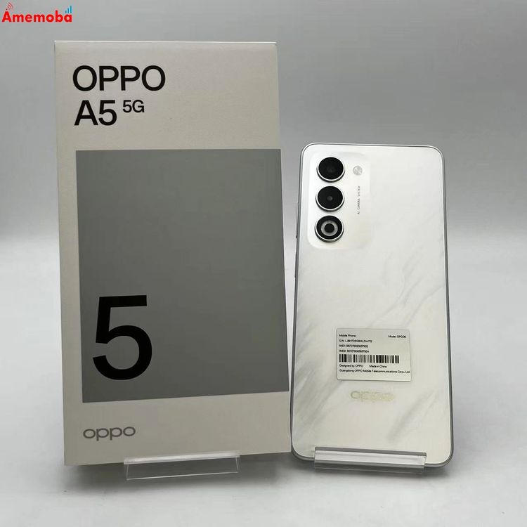 OPPO A5 5G 128GB �ۥ磻�� OPG06 UQmobile��SIM�ե꡼ ̤������