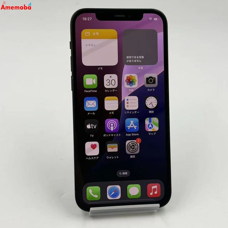 ��®ȯ��iPhone12 64GB �֥�å� MGHN3J/A AU��SIM�ե꡼