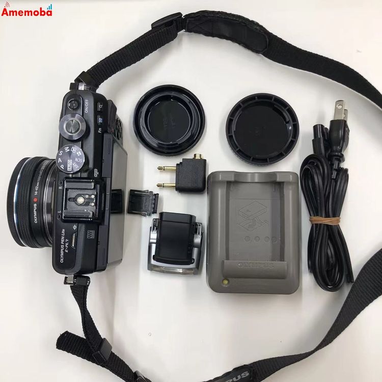 ��®ȯ��OLYMPUS PEN Lite E-PL7 14-42mm EZ ��󥺥��å� �֥�å�