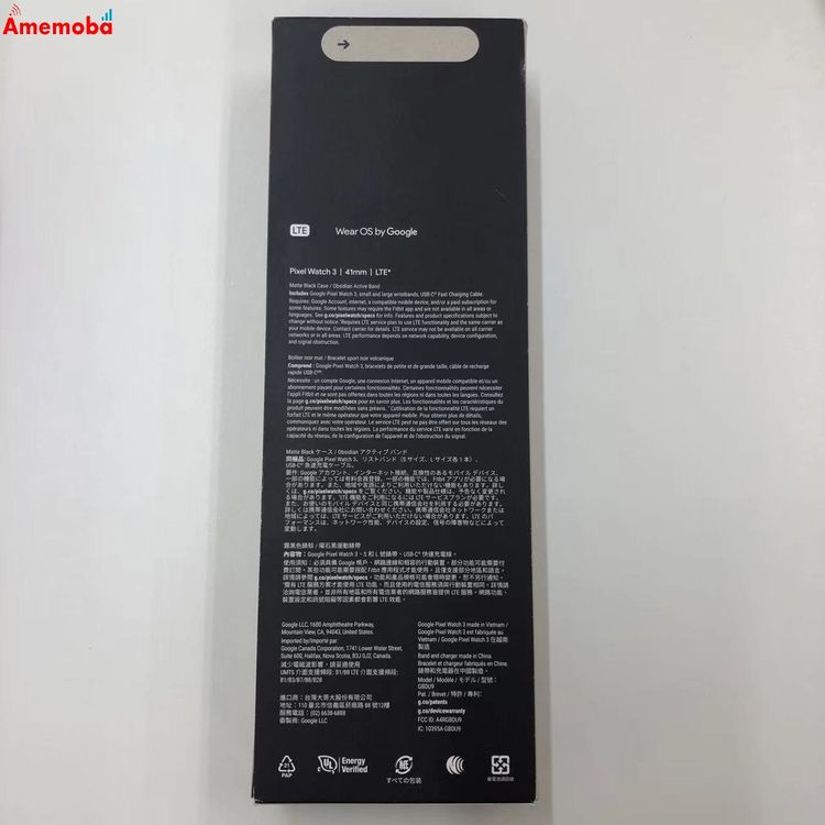 Google Pixel Watch 3 41mm LTE��ǥ� 32 Matte Black ����