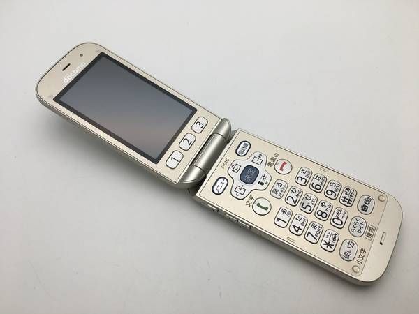 ムスビー｜docomoガラケー らくらくホン ベーシック4 F-01G ゴールド 