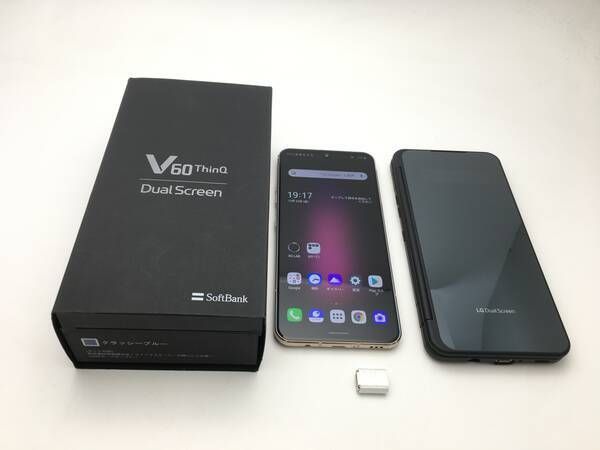 ムスビー｜SIMフリー softbank LG V60 ThinQ 5G A001LG ブルー新品同様 