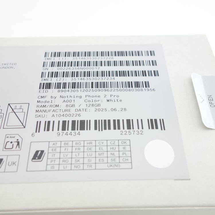 ��SIM�ե꡼��CMF Phone 2 Pro 128GB �ۥ磻�� ������ ̤����̤������