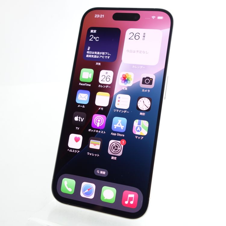 ��SIM�ե꡼��iPhone15Pro 512GB �ۥ磻�ȥ����˥��� ����86��