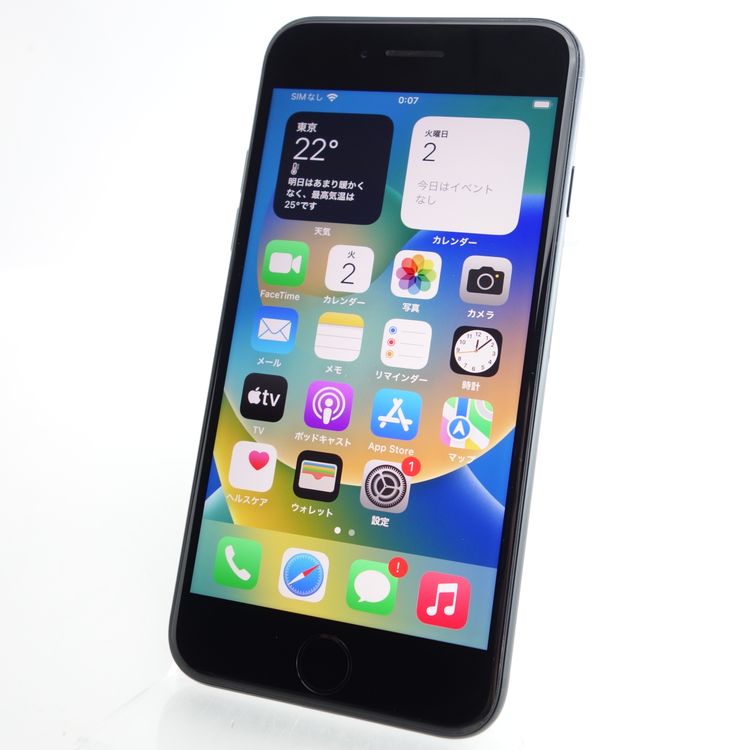 ��SIM�ե꡼��iPhoneSE2 64GB �֥�å� ����93�� �������¡�