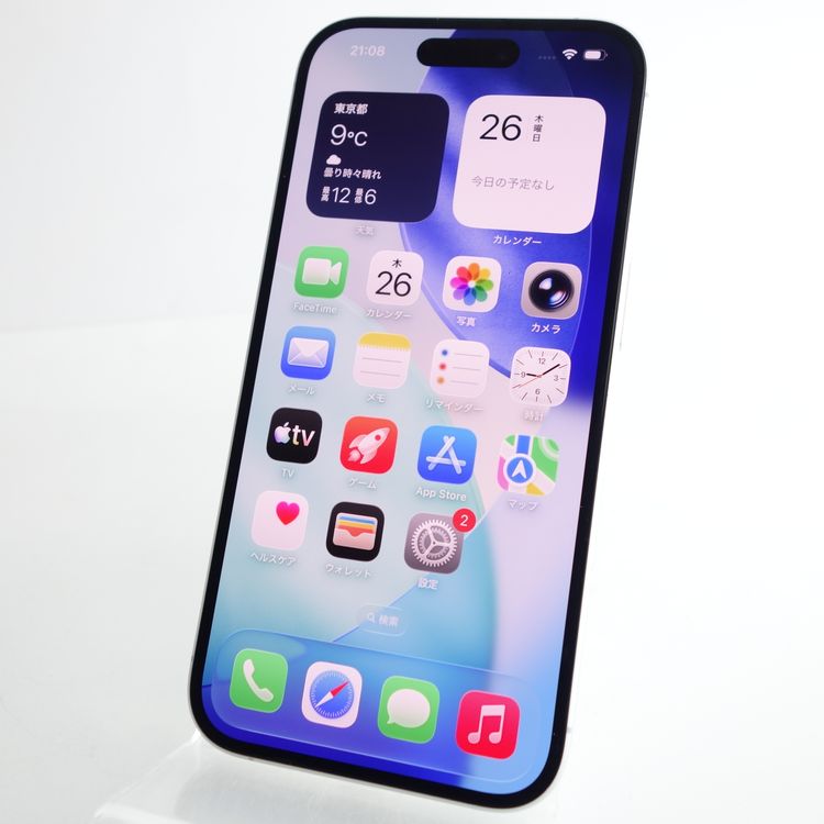 ��SIM�ե꡼��iPhone16 256GB �ۥ磻�� ����91�� �������¡�