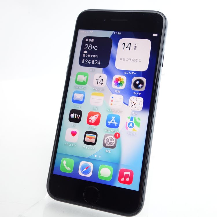 ��SIM�ե꡼��iPhoneSE2 64GB �֥�å� ����98�� �������¡�