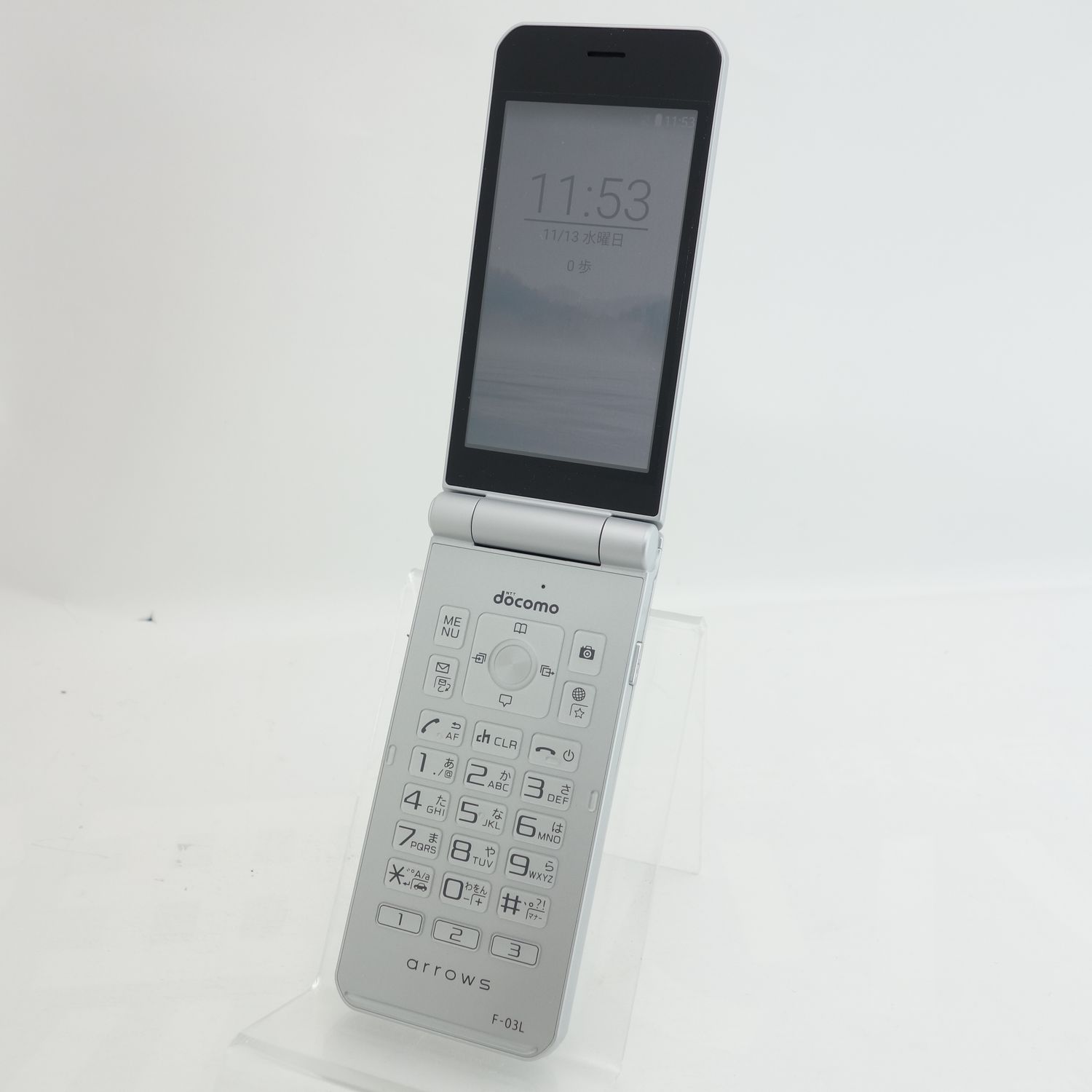 ムスビー｜【SIMフリー】arrowsケータイ F-03L シルバー 利用制限〇 