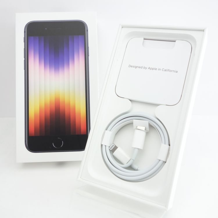 【SIMフリー】iPhoneSE3 64GB ミッドナイト 電池87% 利用制限保証