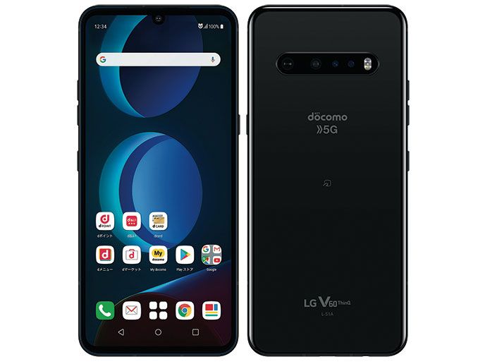 SIMե꡼ LG V60 ThinQ 5G L-51A ֥å 128GB