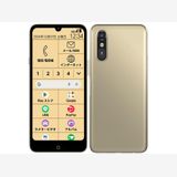 SIMフリー らくらくスマートフォン a A401FC ゴールド 64GB