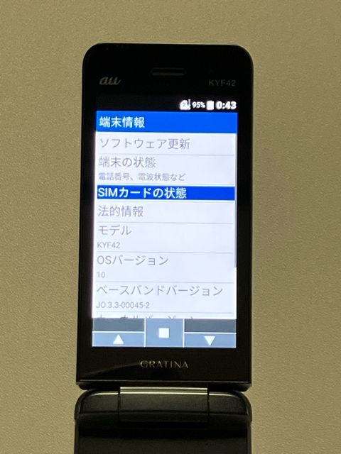 ���ʡ� SIM�ե꡼ au GRATINA KYF42 �֥�å� 4G LTE ��������