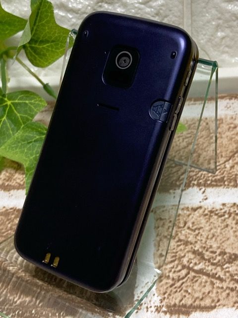USED NTT ドコモ 富士通製 F-02J ネイビー (SIMフリー) ムスビー｜美品♪ ドコモ F-02J らくらくホン ネイビー☆ SIM