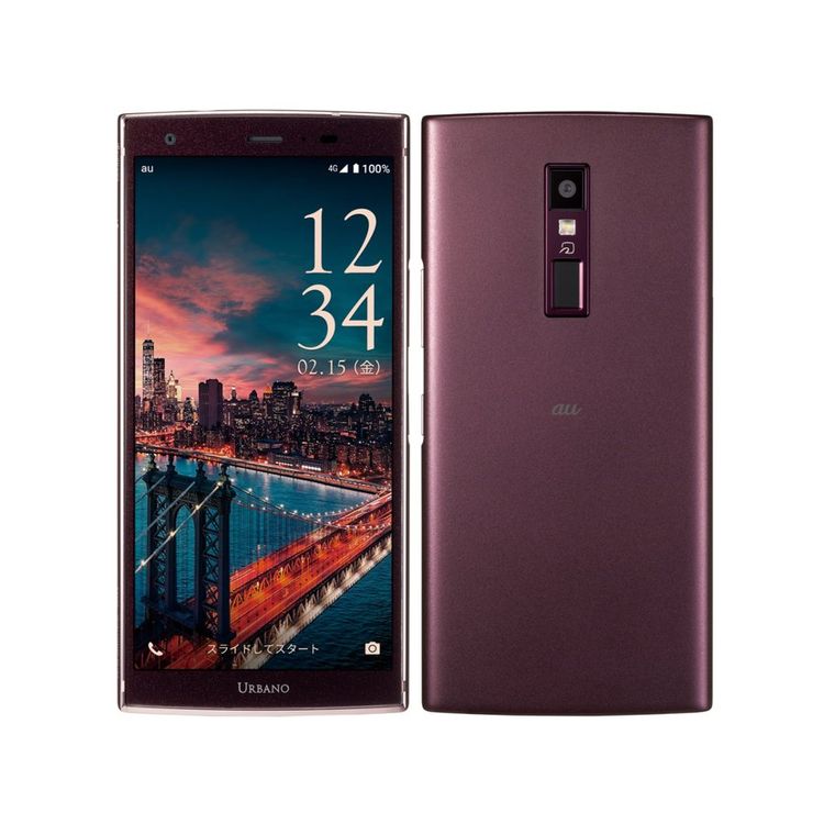 ムスビー｜極美品☆ SIMロック解除済 URBANO V04 KYV45 ボルドー au 