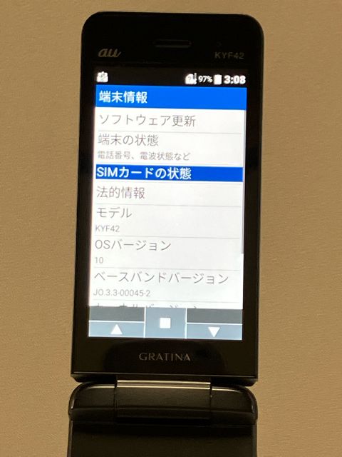 ���ʡ� SIM�ե꡼ au GRATINA KYF42 �֥�å� 4G LTE ��������