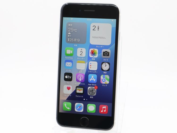 �ڥȡ�������Х����SIM�ե꡼ iPhone SE�裲���� 128GB �ۥ磻�� BT����85%