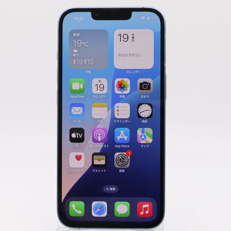 �ڥȡ�������Х����SIM�ե꡼ iPhone14 128GB �֥롼 �Хåƥ꡼����85%