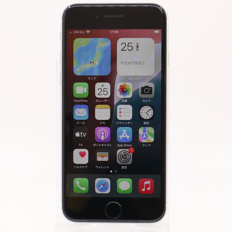 �ڥȡ�������Х����SIM�ե꡼ iPhoneSE�裲���� 128GB �ۥ磻�� BT����74%