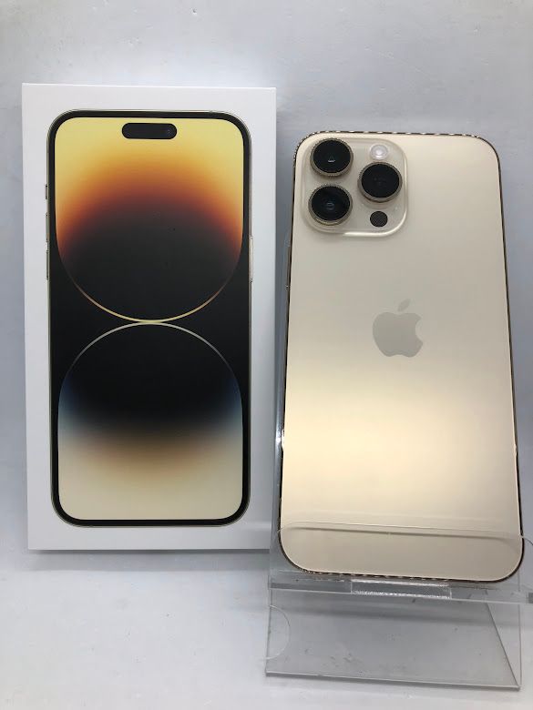 ムスビー｜iPhone14 Pro Max 128GB ゴールド SIMフリー バッテリー100  
