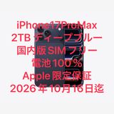 新品同様 iPhone17 Pro Max 国内版 SIMフリー 電池100%◆■液晶美品