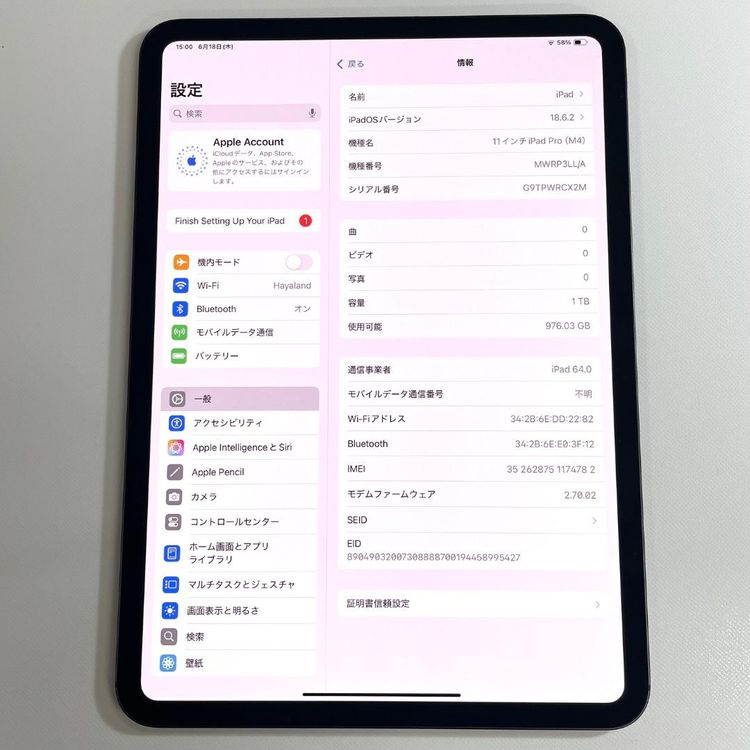 iPad Pro M4 11����� Nano-texture 1TB ����顼