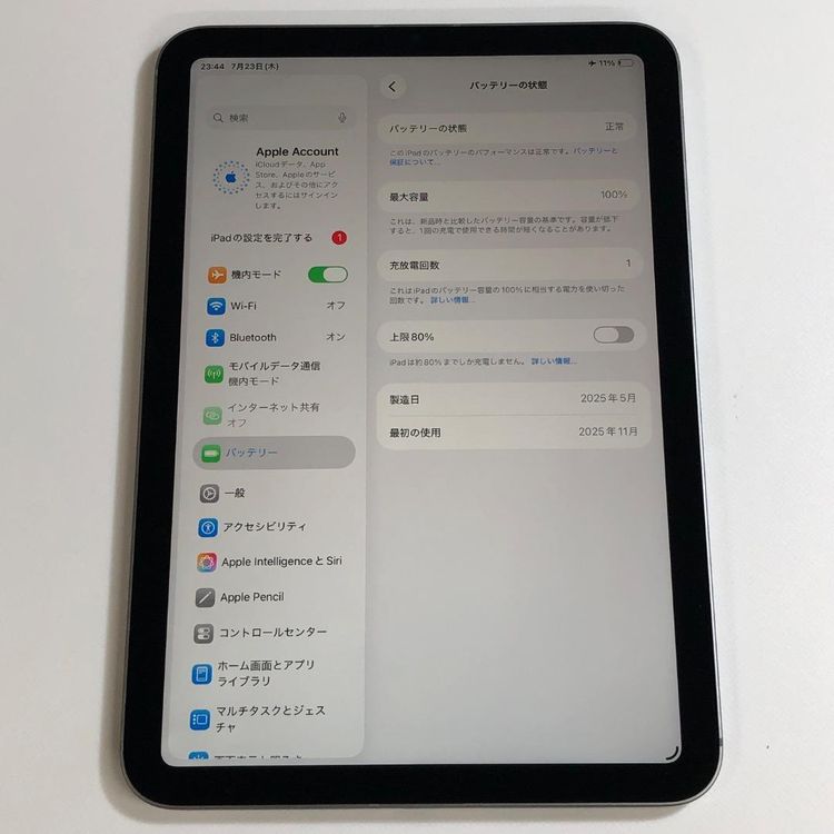�����ʡ�Apple��iPad mini A17 Pro 128GB ����顼