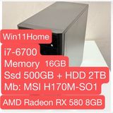 ߥPC i7/16GB/SSD512GB/RX580/Win11