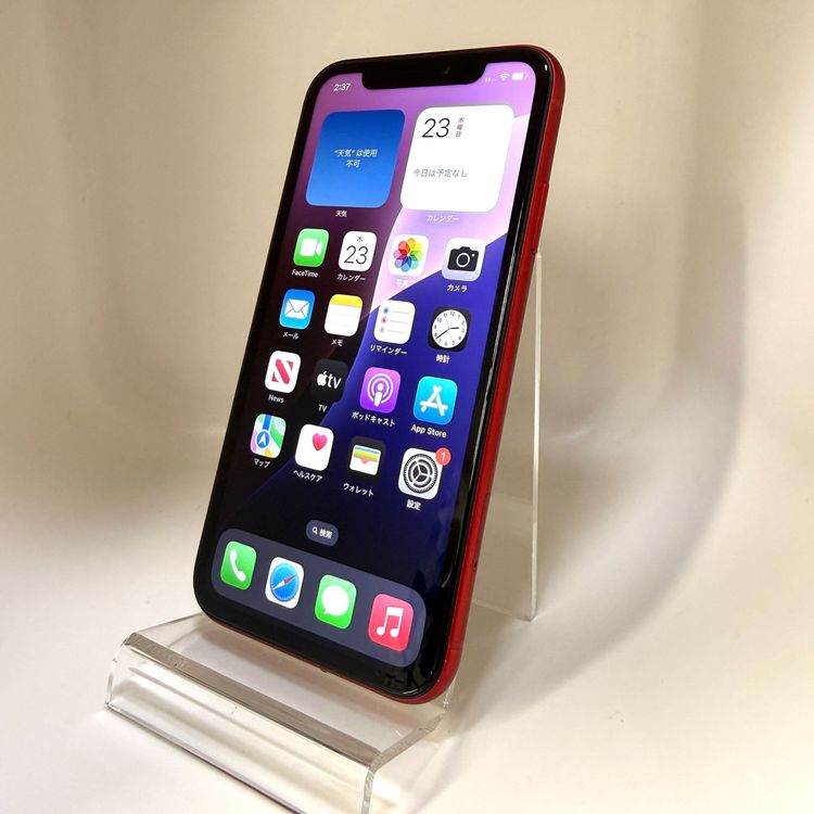 訳あり! iPhone XR 128GB RED SIMフリー 電池78% 【アップルバイヤーズ】