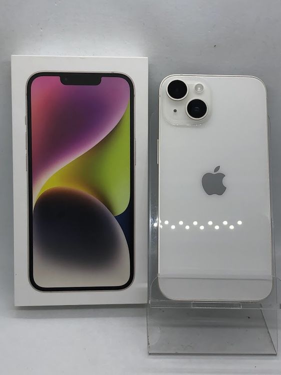 ムスビー｜iPhone14 128GB スターライト SIMフリー au版 バッテリー100  