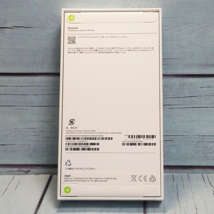 SIM�ե꡼ iPhone16 128GB �ۥ磻�� ����  ̤���� ���� 594