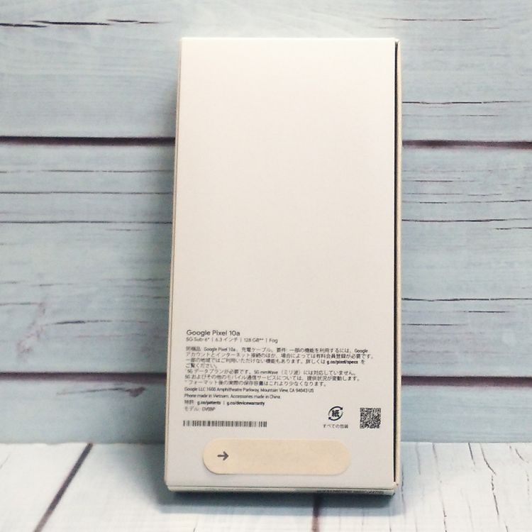Google���ȥ��� Pixel10a �ۥ磻�� Fog 128GB ̤����  ���� 183