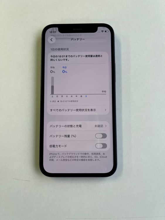 ���� iPhone 12 mini 128GB �֥�å� �Хåƥ꡼100% - 4598