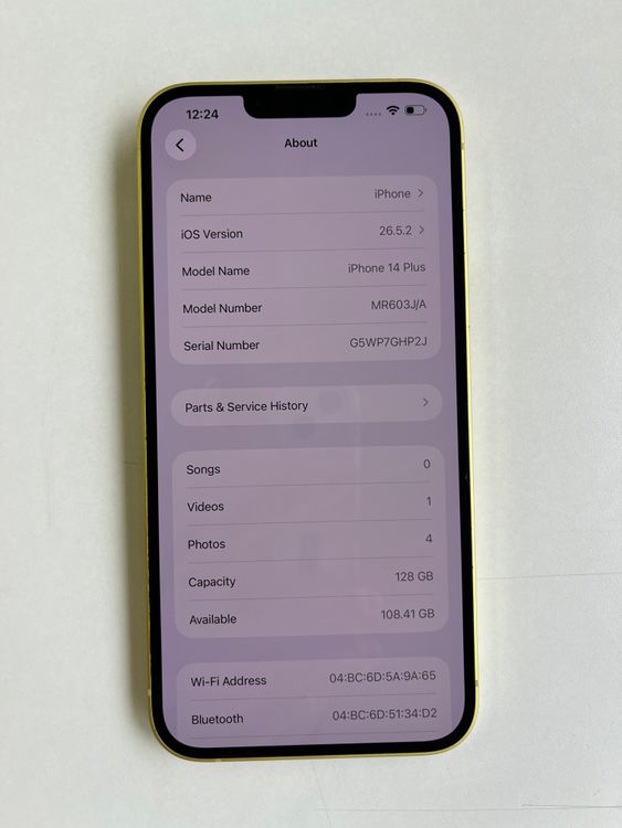 iPhone 14 Plus 128GB �������� �Хåƥ꡼83% MR603J/A - 8170