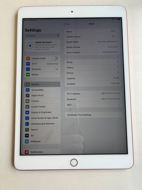  iPad 8 32GB  Хåƥ꡼100% MYLC2J/A - Q1GF