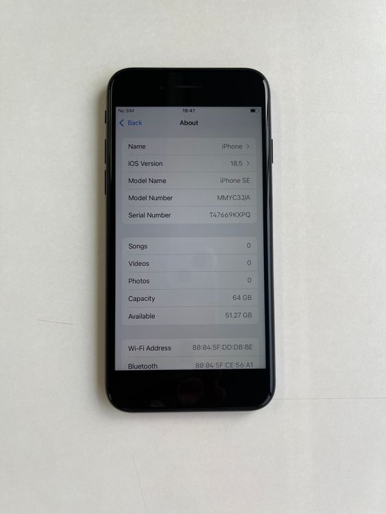 ���� iPhone SE (��3����) 64GB �ߥåɥʥ��� �Хåƥ꡼90% - 4609