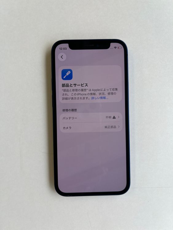 ���� iPhone 12 mini 64GB �֥롼 �Хåƥ꡼100% - 9154