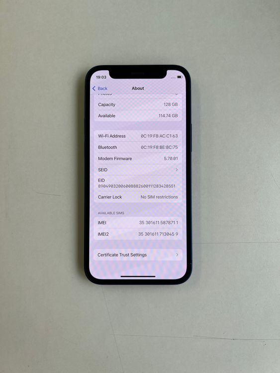 ���� iPhone 12 mini 128GB �֥롼 �Хåƥ꡼76% - 8711