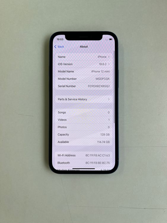 ���� iPhone 12 mini 128GB �֥롼 �Хåƥ꡼76% - 8711